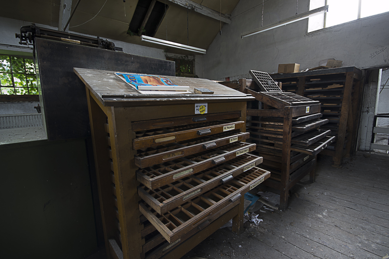 Storage units for the printing blocks.