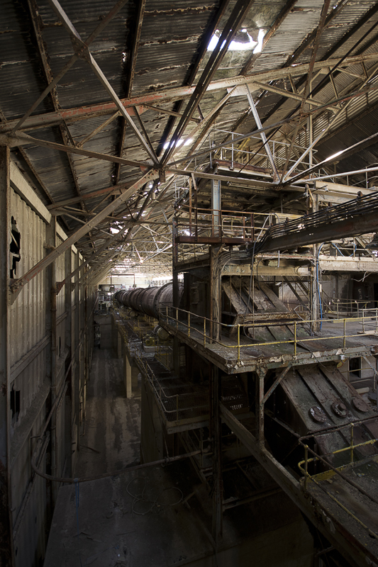 Looking down the left side of the building.