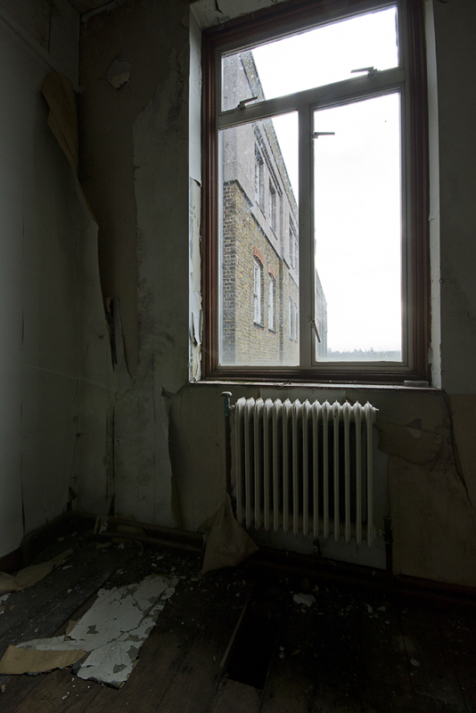 Window and old radiator.